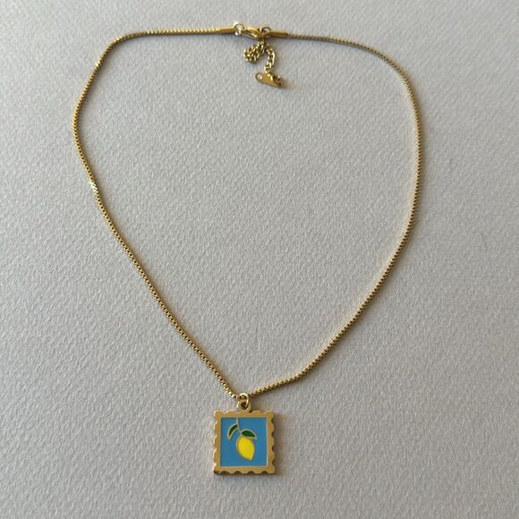 Lemon Pendant Necklace A1387 - Picture 3 of 3